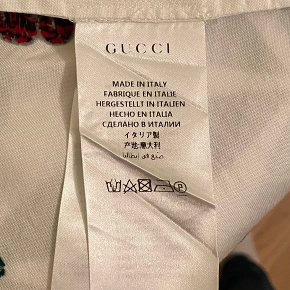 AUTHENTIC Gucci symbols Oxford cotton duke shirt